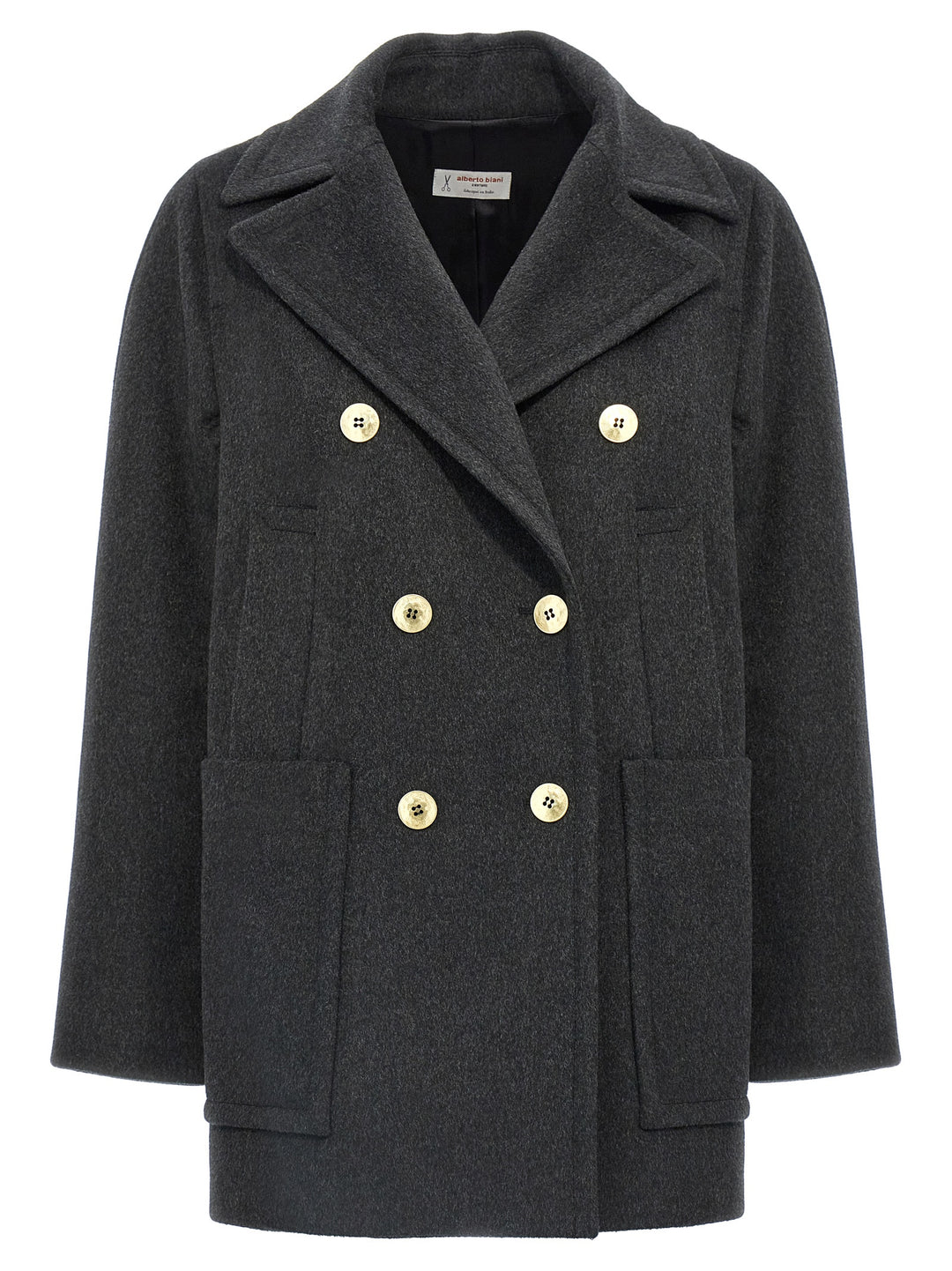 Double-Breasted Coat Coats, Trench Coats Gray