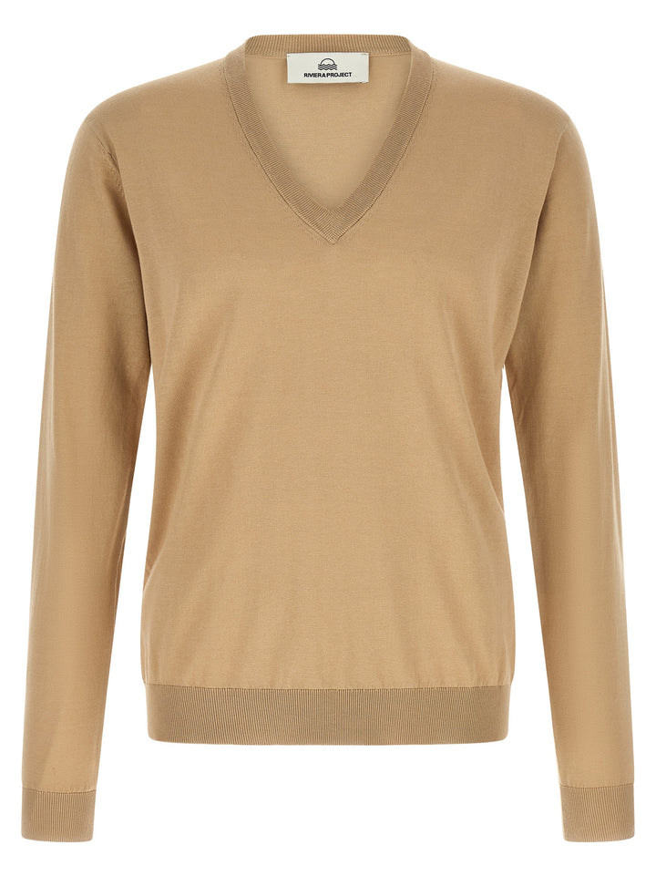 Riviera Project Cotton And Silk Sweater Sweaters and Cardigans - Beige | e924688f6299adbb635dd4fdfffa3dc3e630a7a0