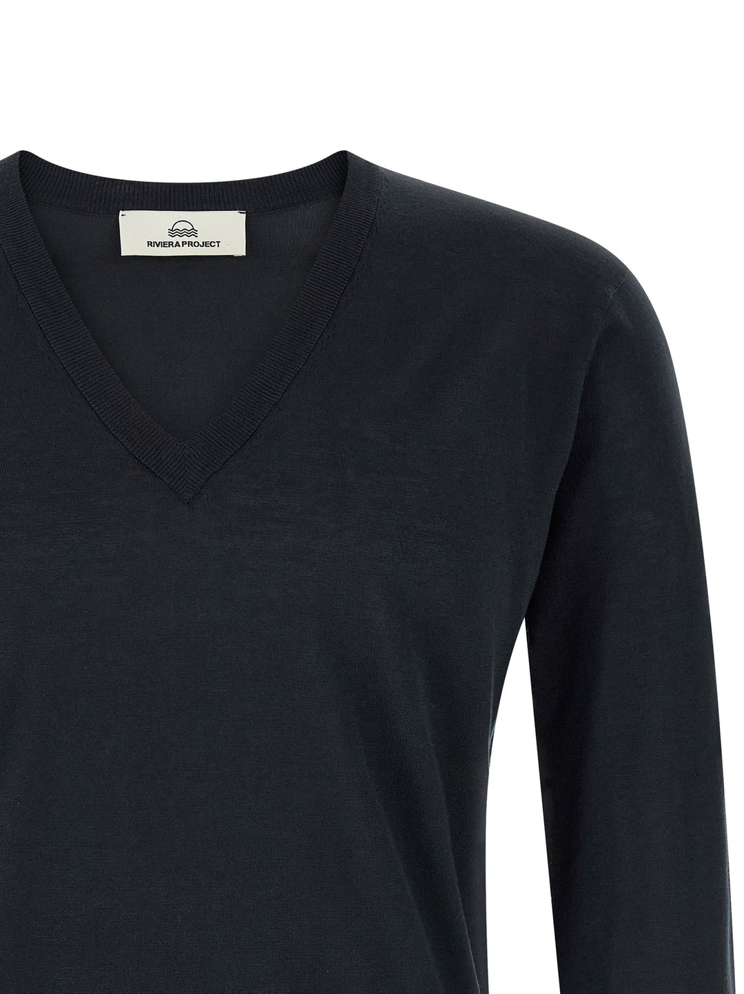 Riviera Project Cotton And Silk Sweater Sweaters and Cardigans - Blue | 59f757fd7baeaf96b22b949c926319ba6d61b8ea