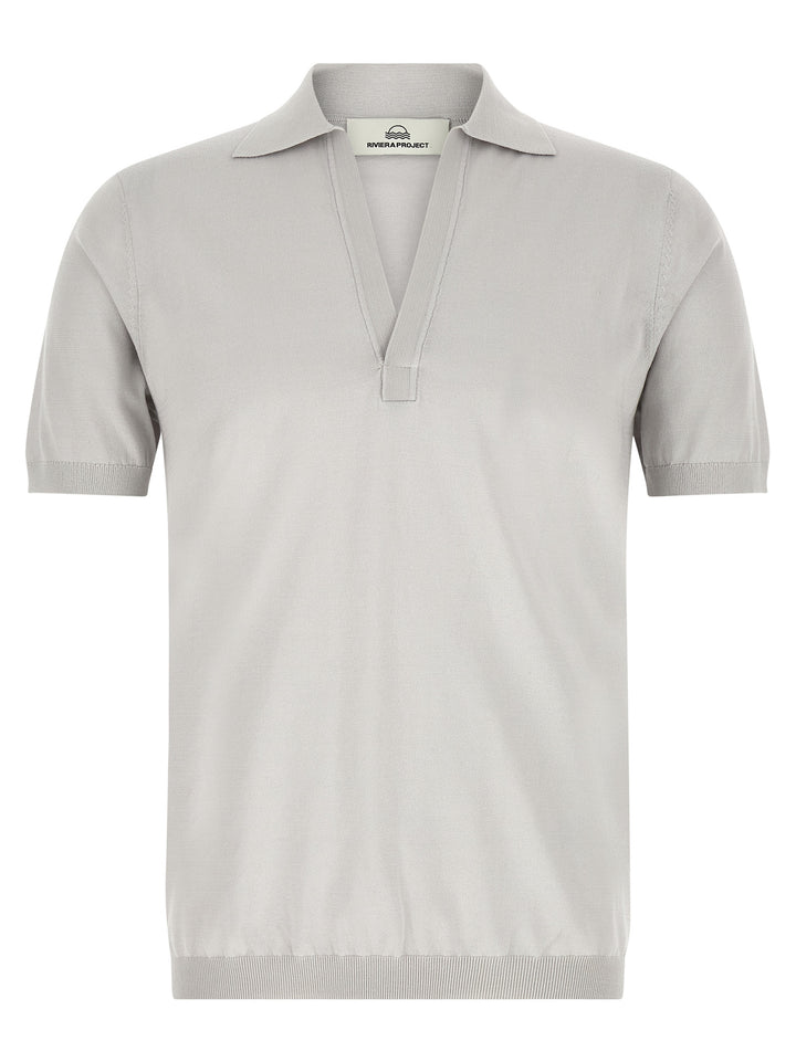 Riviera Project Open Collar  Shirt Polo - Gray | 698065483389493728102b17ca8f708bc0ec57f9