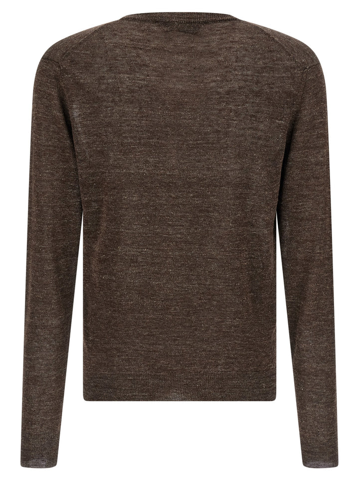 Riviera Project Linen And Silk Sweater Sweaters and Cardigans - Brown | 8b8db51092786aa1aa9e30d0b646f3974144c3d8