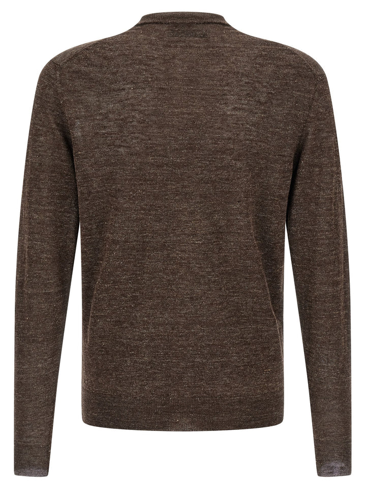 Riviera Project Linen Silk Cardigan Sweaters and Cardigans - Brown | 4089e25c551cda05b615a9f8bff46ba334a5346f