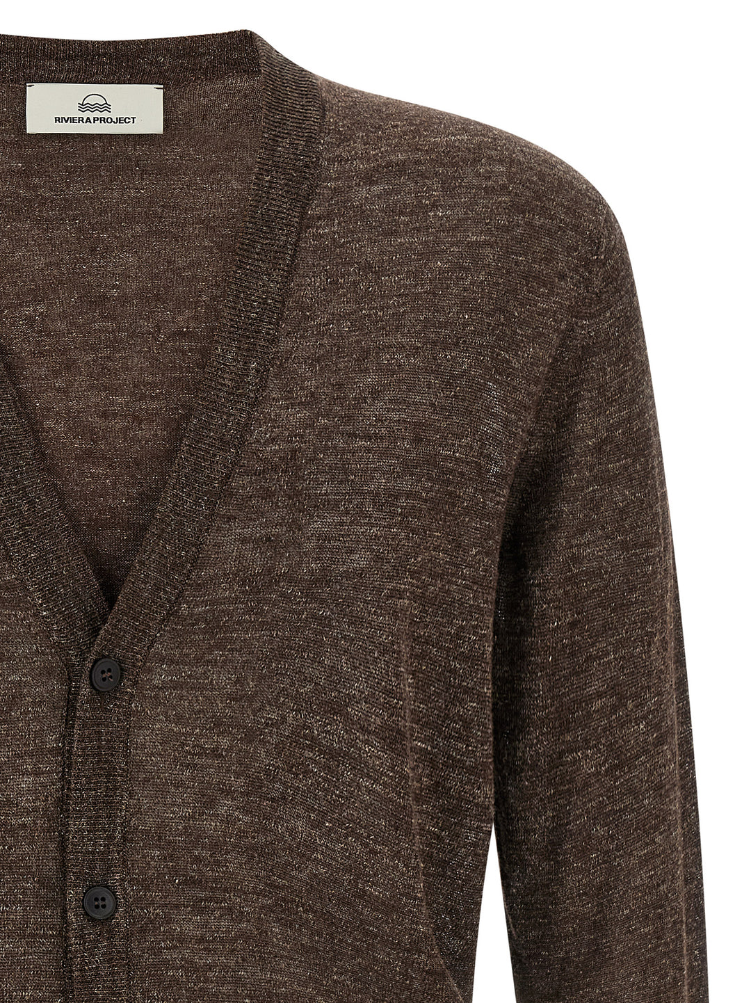 Riviera Project Linen Silk Cardigan Sweaters and Cardigans - Brown | 2f496399a92cdf028880154cd011862f0c274c94