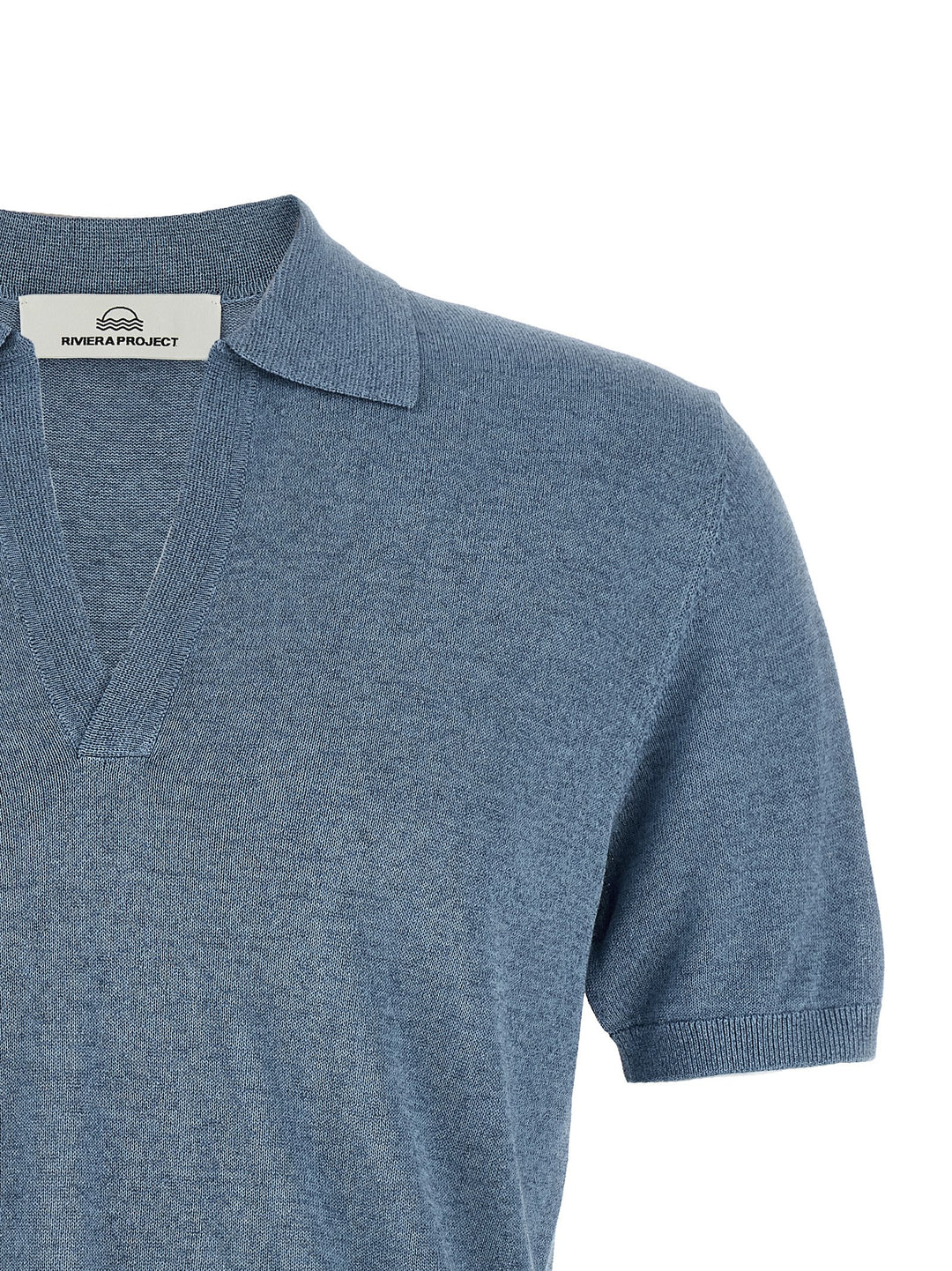 Riviera Project Open Collar  Shirt Polo - Light Blue | 683709bffb6aad30f7d6823981313784ea966615