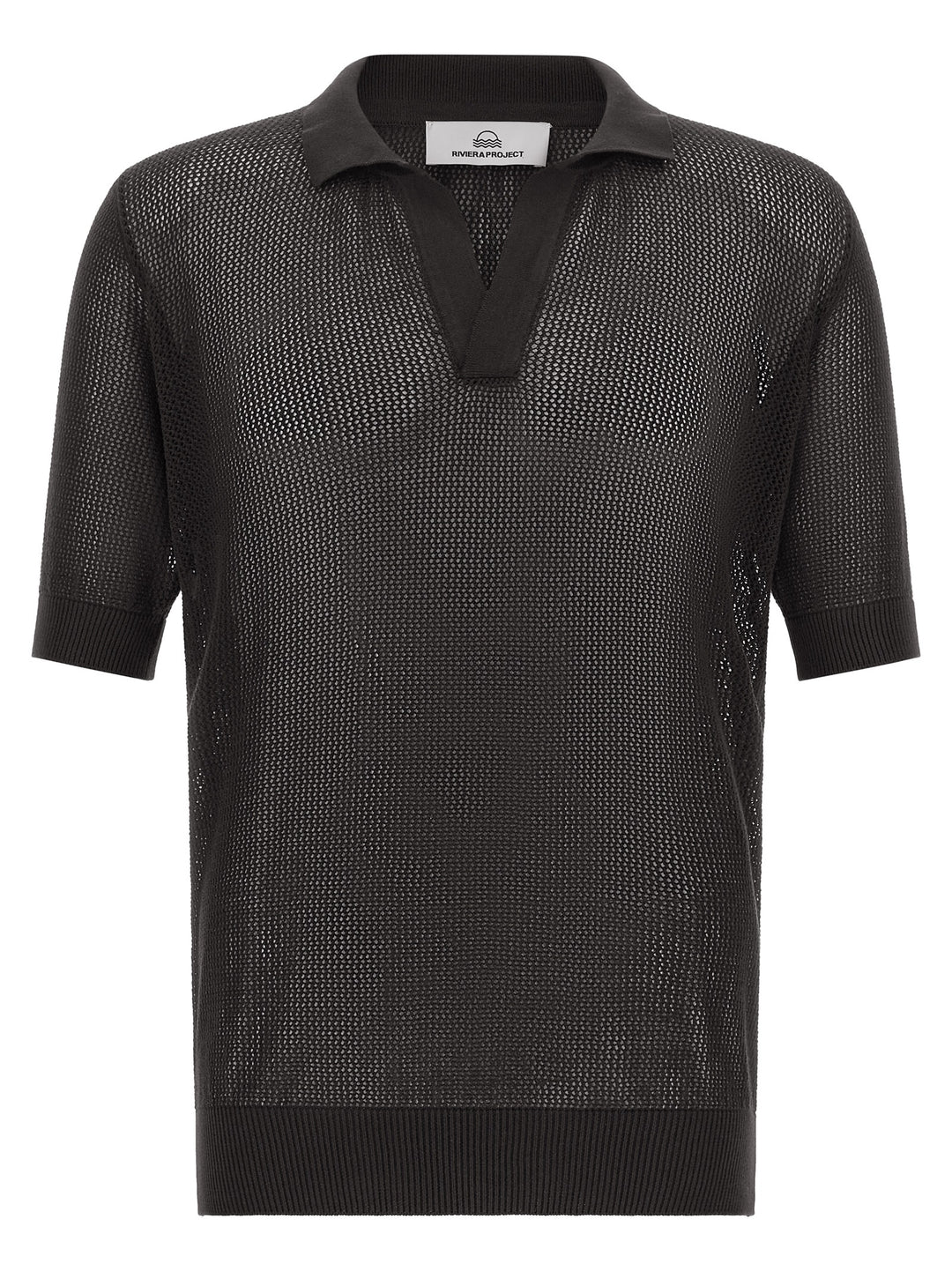 Riviera Project Openwork Cotton  Shirt Polo - Brown | 0e91f64270ffd6be900279b246577a4a68d6341e