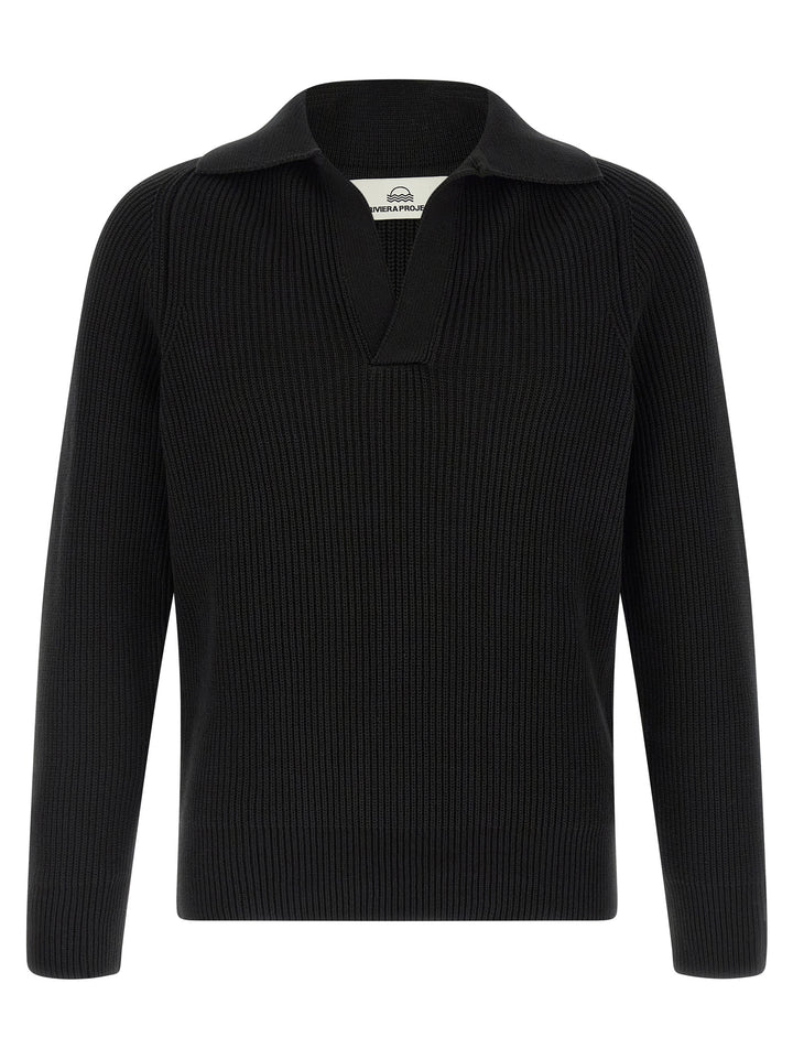 Riviera Project Polo Sweater Sweaters and Cardigans - Black | eee90c6faf1cdfea2d0d0ceced0a55d64bdf4f9e