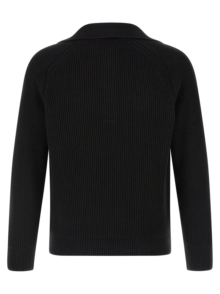 Riviera Project Polo Sweater Sweaters and Cardigans - Black | 0237ec525450b25de92817acae59b472dc27ceb0
