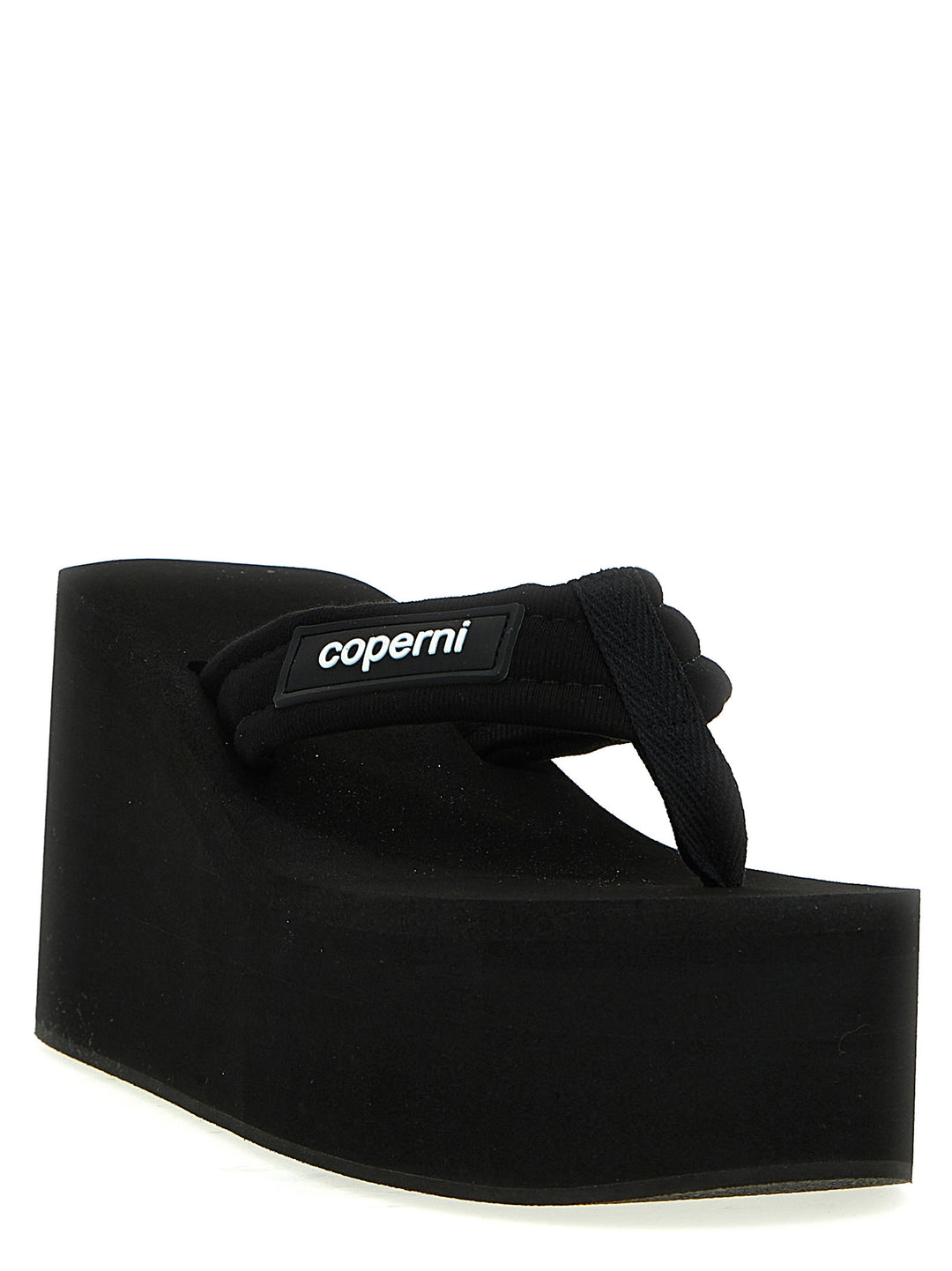 Branded Wedge Sandals Black