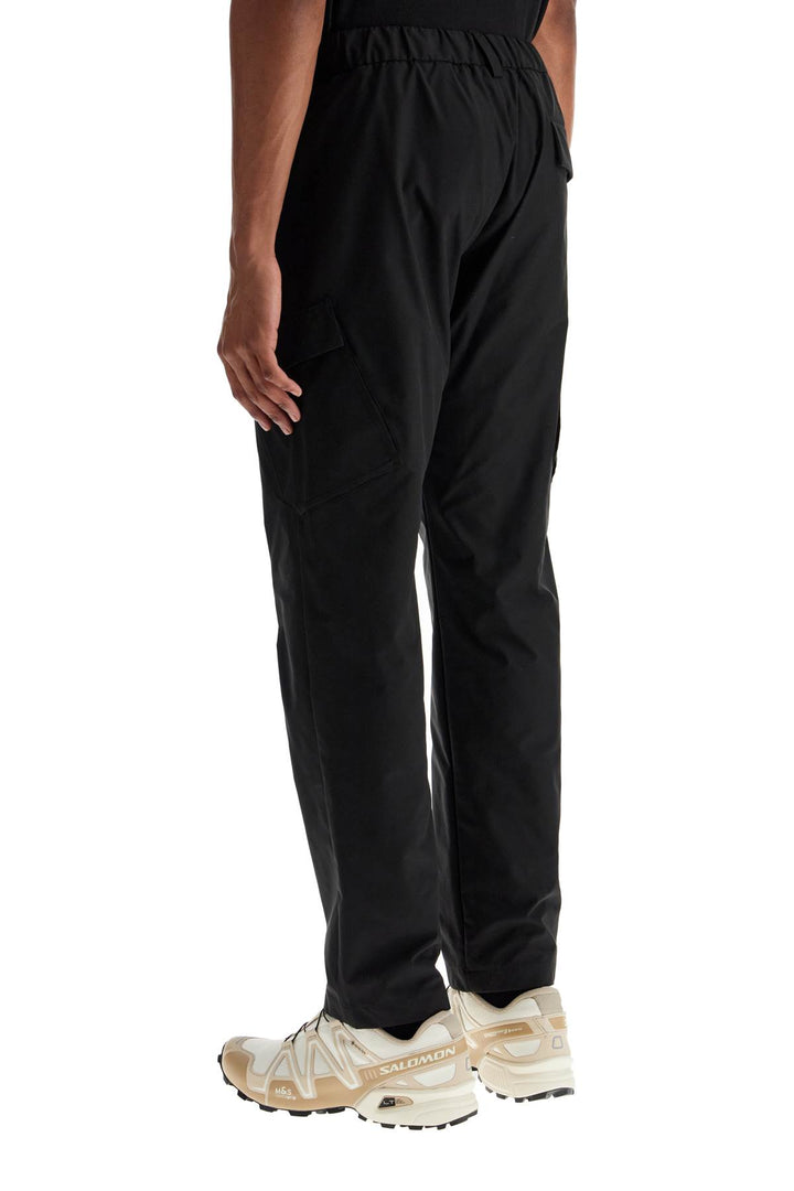 Black Polyester Pants With Patch Pockets