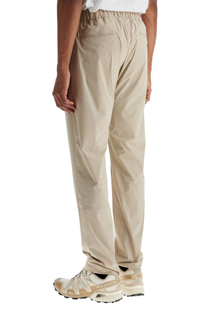 Beige Nylon Straight Pants