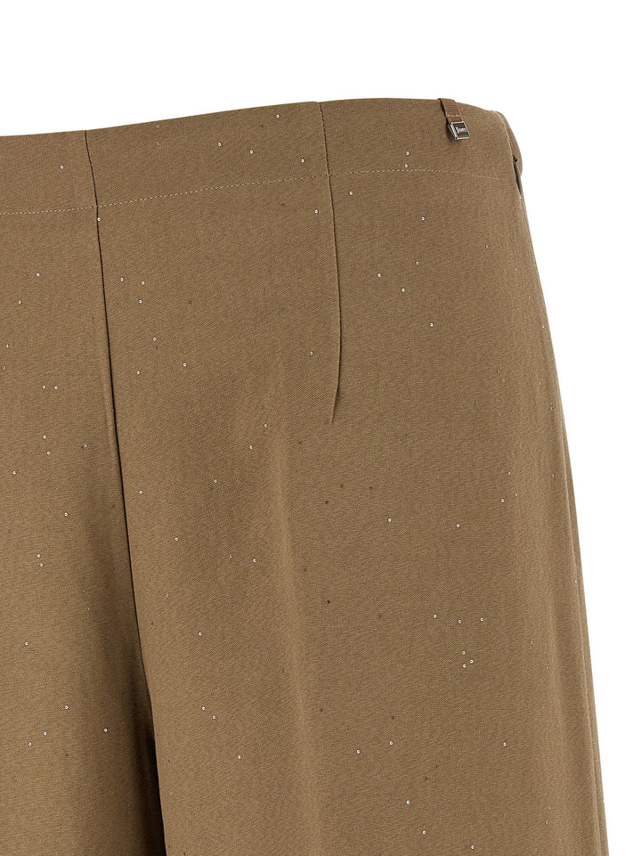 Herno Micro Sequin Pants - Brown | 99a102280f1606913a3a931fda83bdbf9cfb509c
