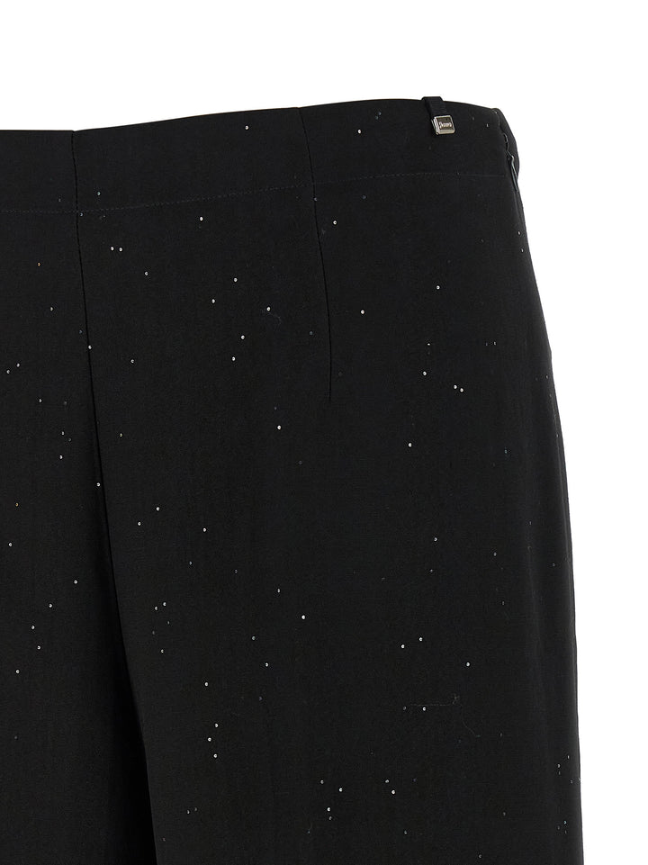 Herno Micro Sequin Pants - Black | 76a29dafaba9f65b34ba0bb75c74a99712f6c3bf