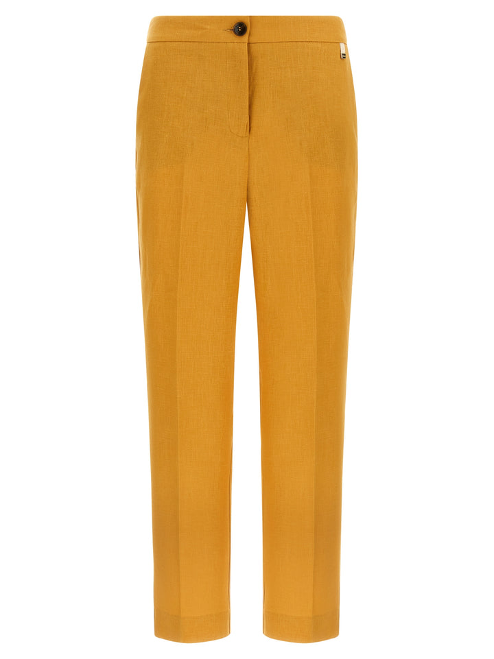 Herno Linen Trousers Pants - Orange | a90cf18088c3fb7877b12a37394b989180991465