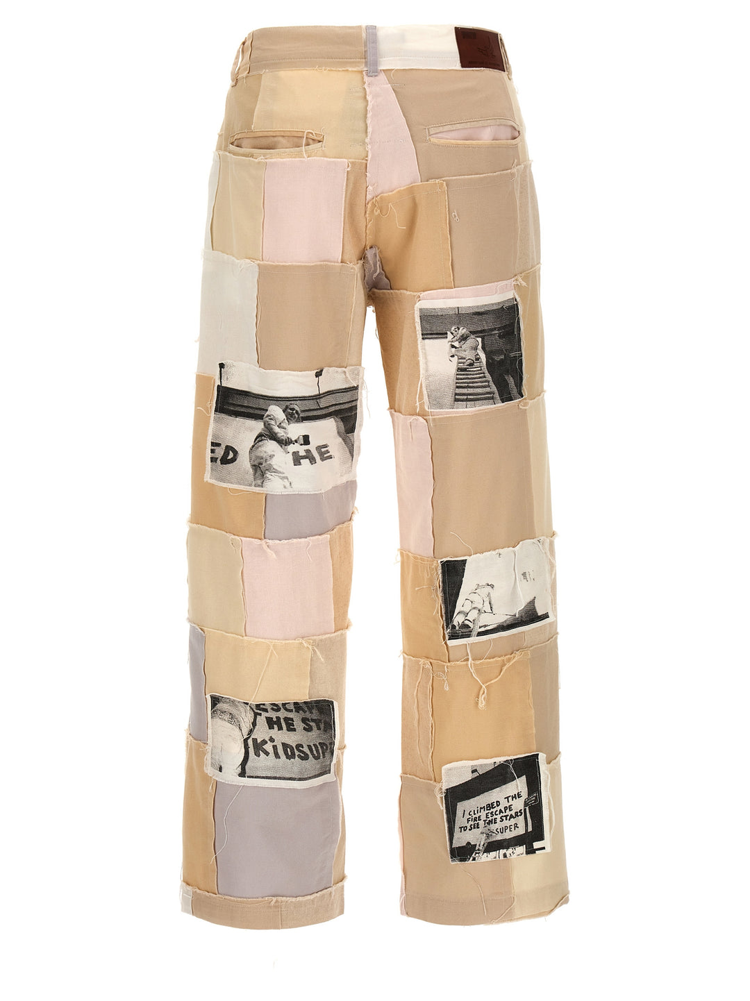 Patchwork Pants Beige