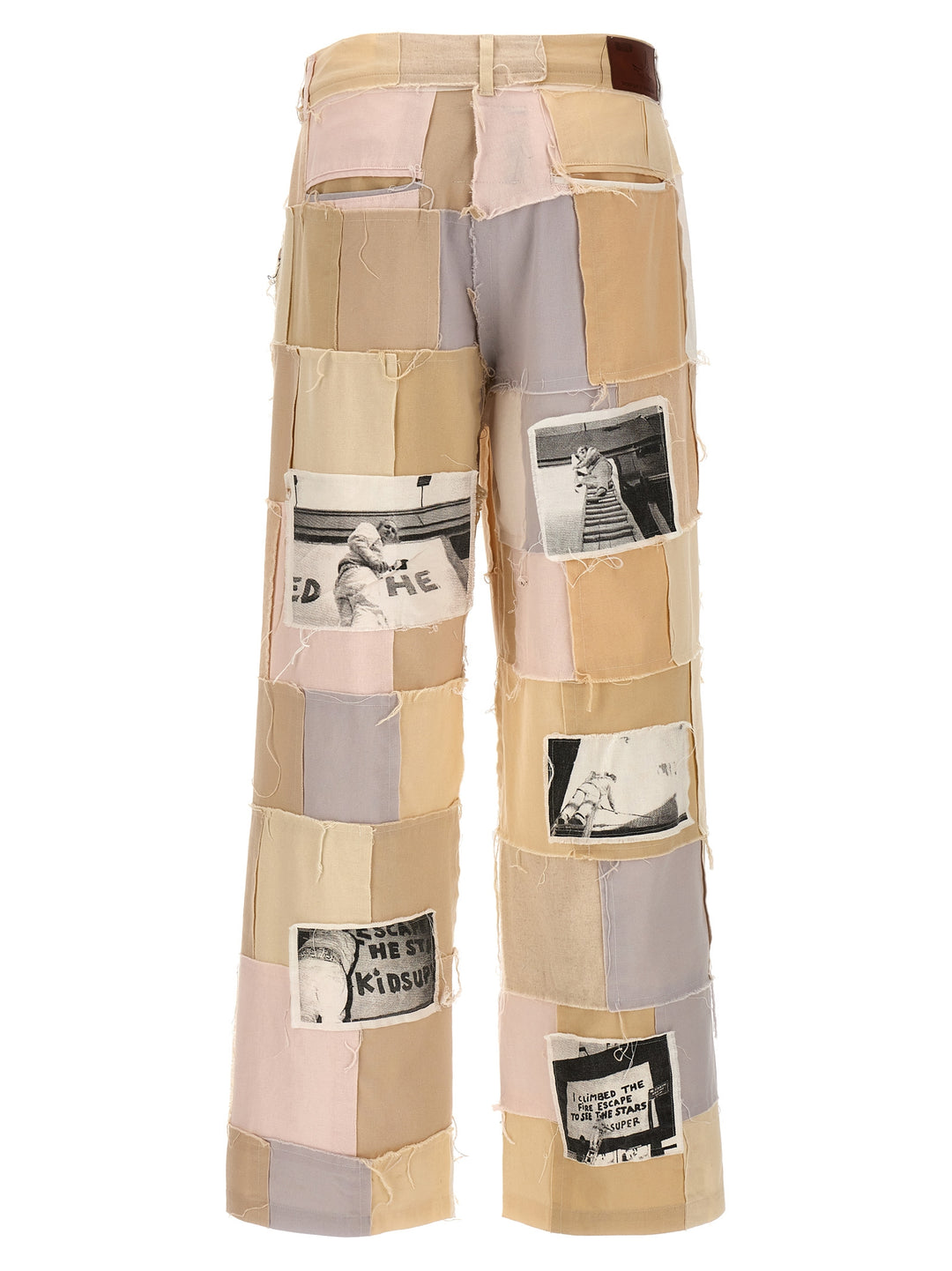 Patchwork Pants Beige