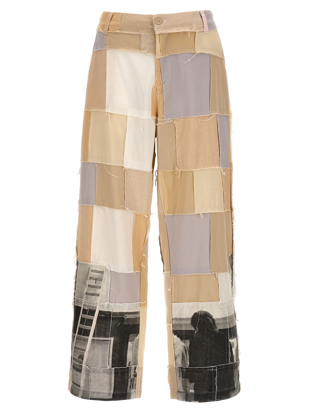 Patchwork Pants Beige