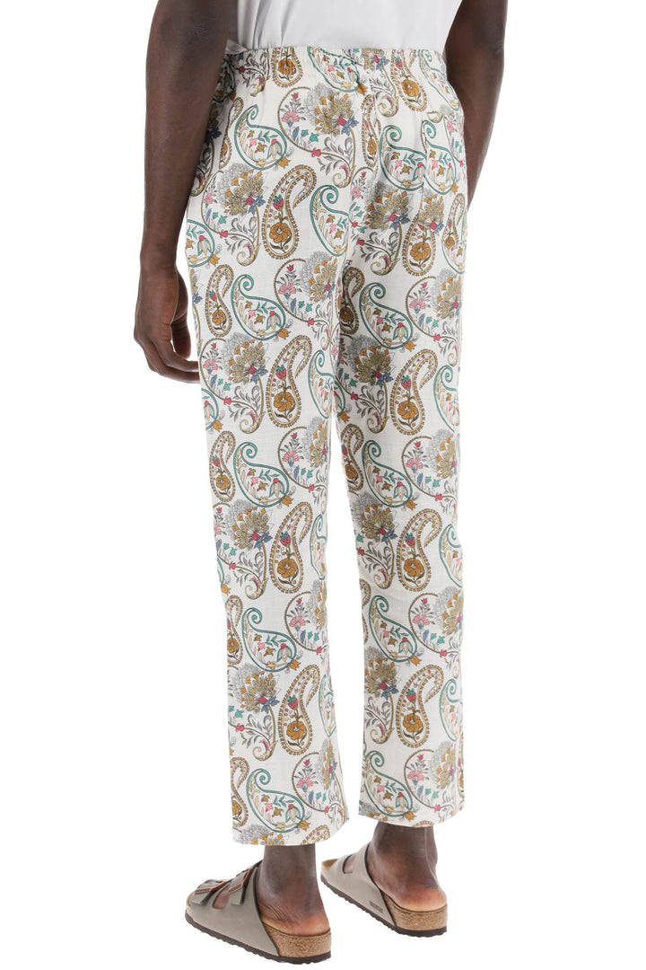 Pantalone Casablanca V5 In Lino Stampa Paisley