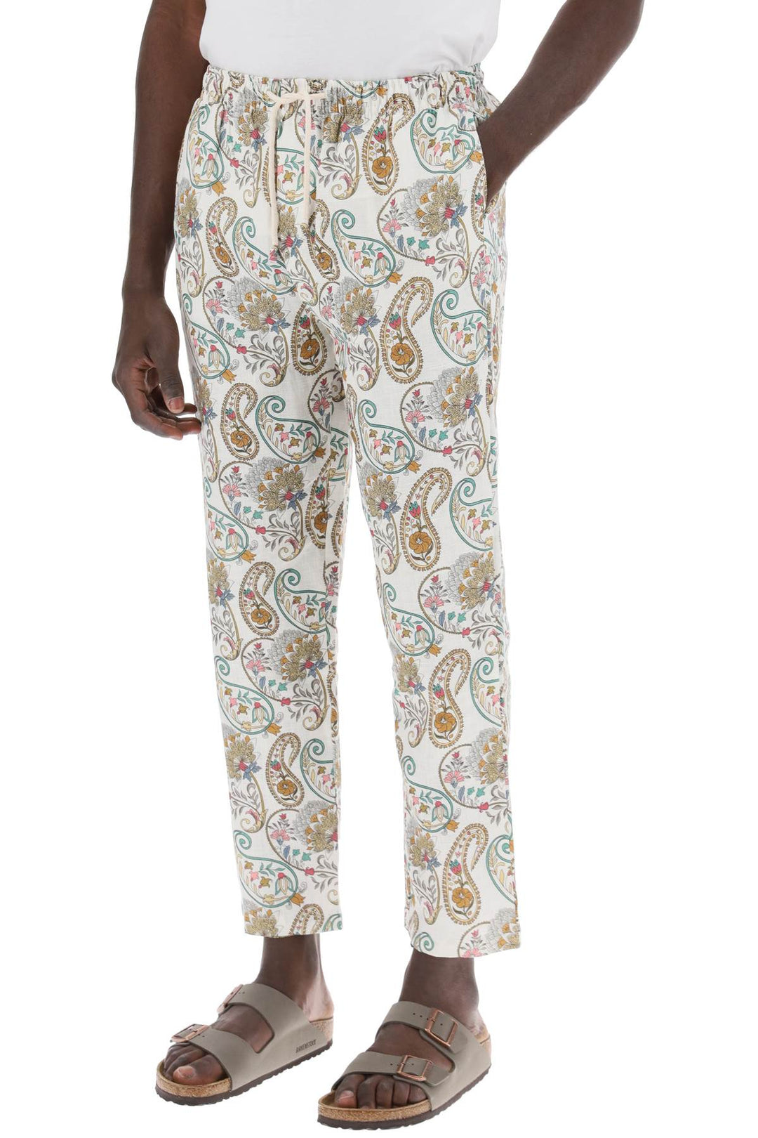 Pantalone Casablanca V5 In Lino Stampa Paisley