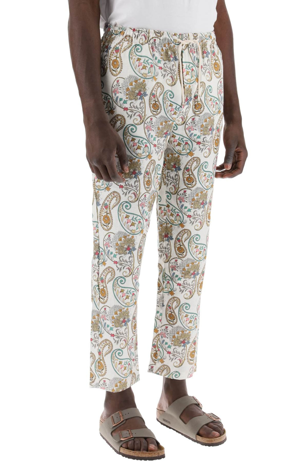 Pantalone Casablanca V5 In Lino Stampa Paisley