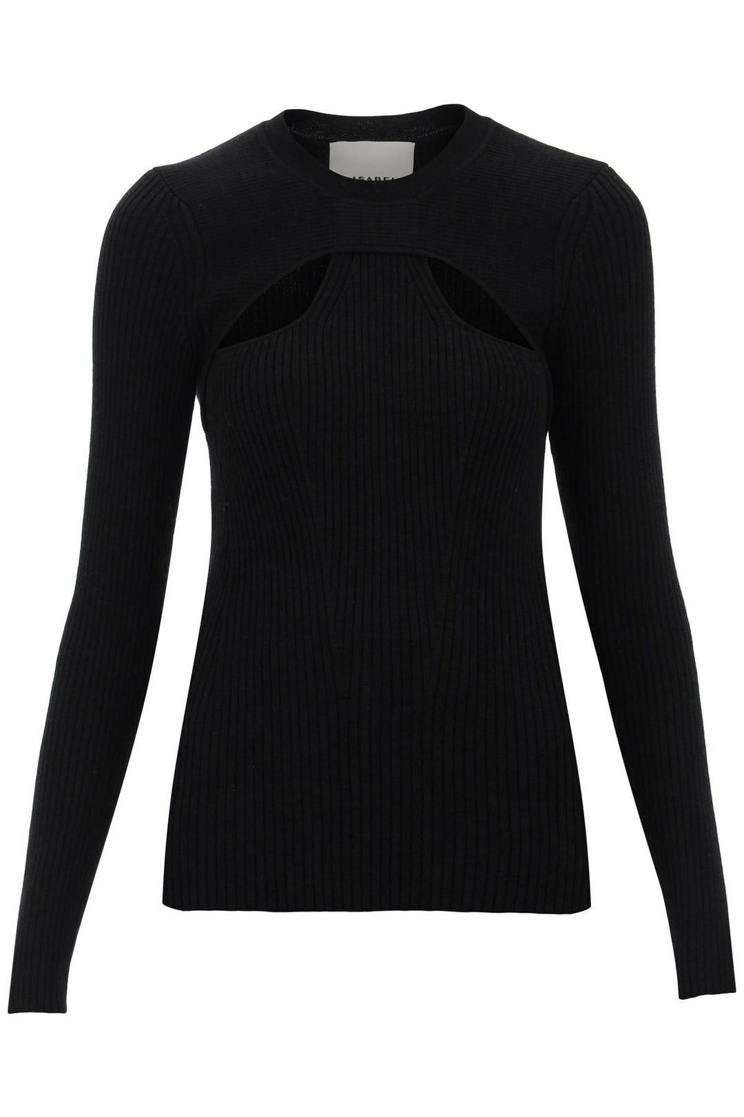 'Zana' Cut Out Sweater In Ribbed Knit