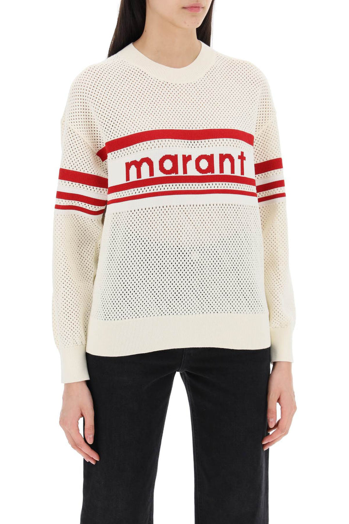 Pullover In Maglia Traforata Con Logo Arwen