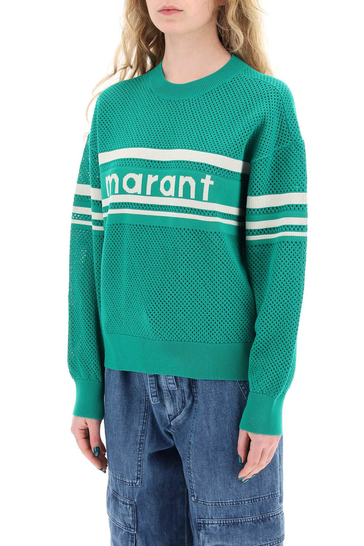 Pullover In Maglia Traforata Con Logo Arwen