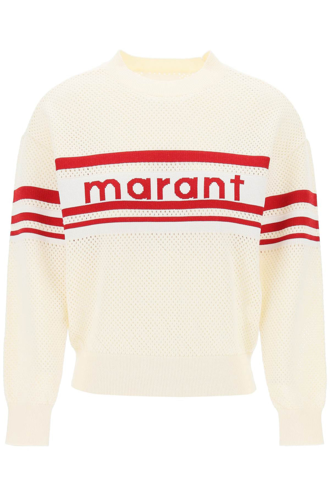 Pullover In Maglia Traforata Con Logo Arwen