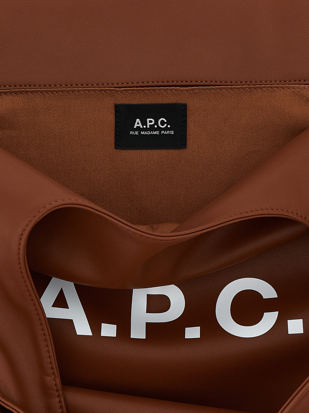 A.P.C. Ninon Tote Bag - Brown | f415f808402fcf6bd98b3596193d66b6337fc32b