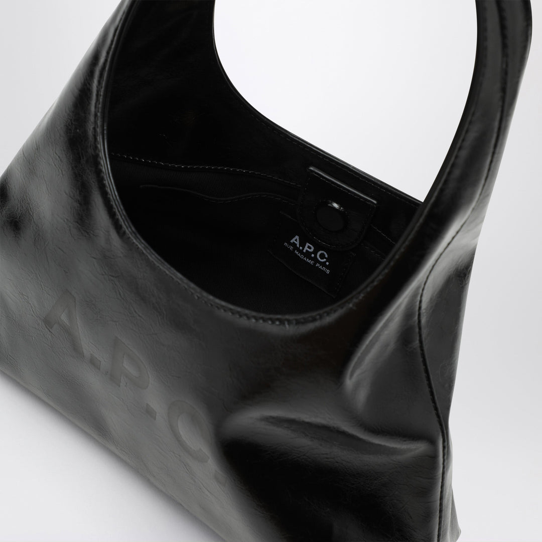 A.P.C. Black Baby Ninon Leather-Effect Shoulder Bag