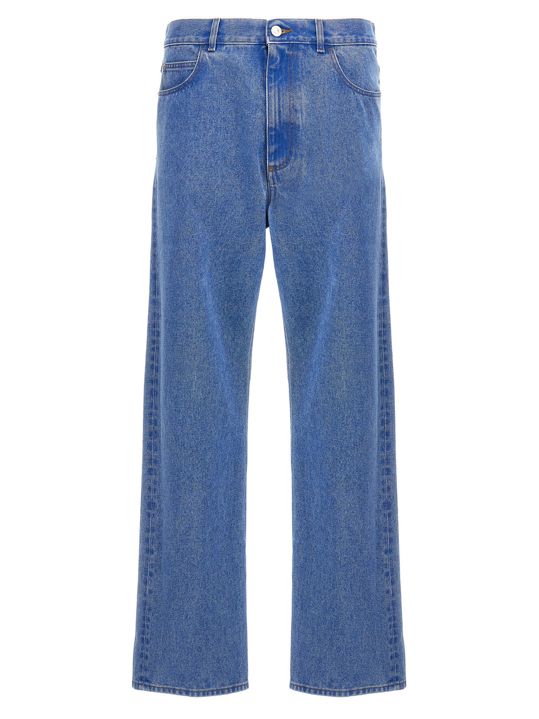 Bleached Coated Jeans Blue