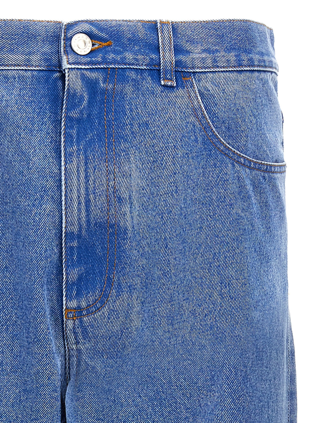 Bleached Coated Jeans Blue