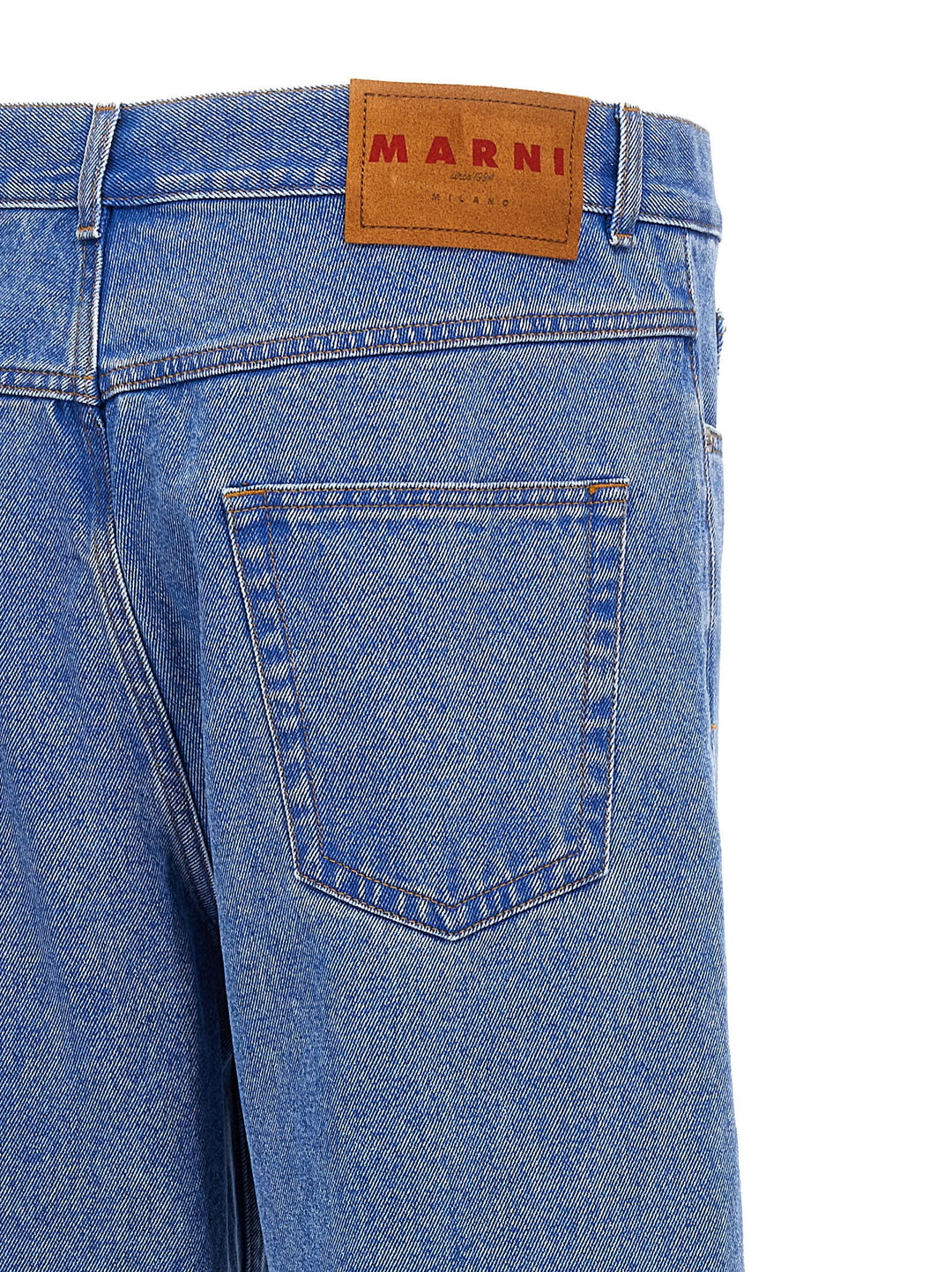 Bleached Coated Jeans Blue