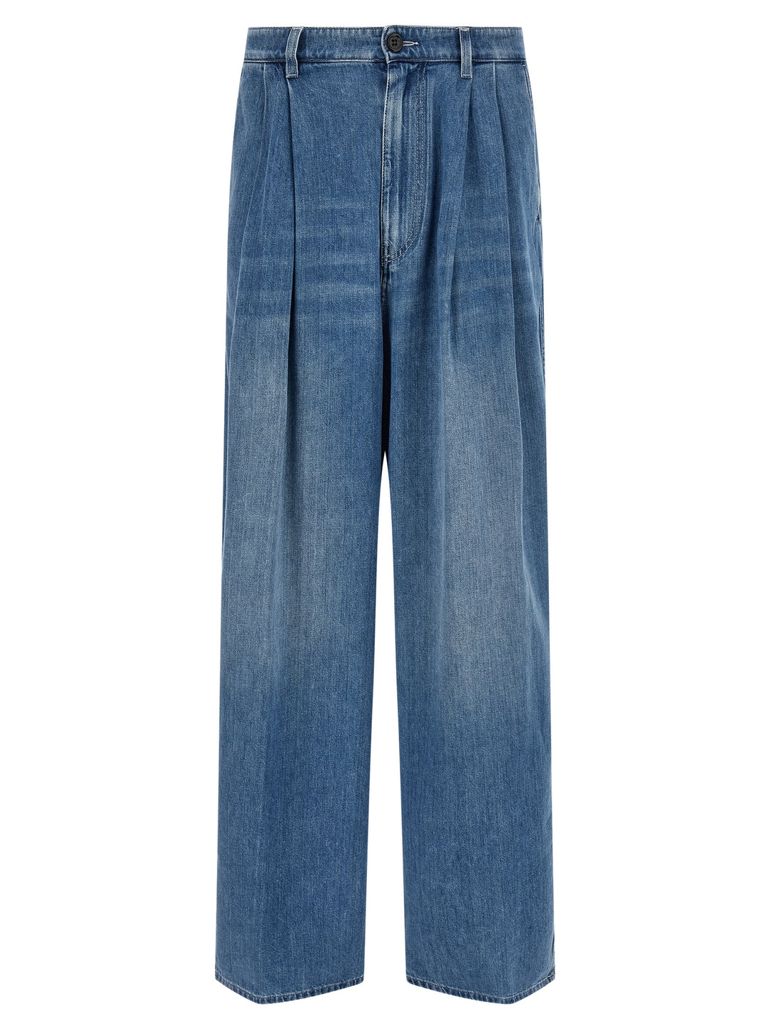 Marni Double Pleated Jeans - Blue | b389b347337eeb00d211212dc23c122c53c2cf48