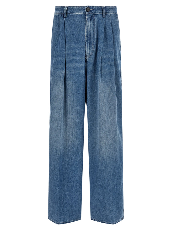 Marni Double Pleated Jeans - Blue | b389b347337eeb00d211212dc23c122c53c2cf48