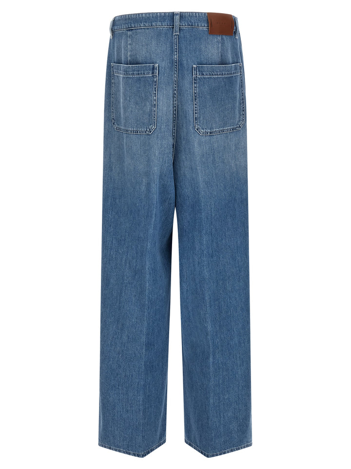 Marni Double Pleated Jeans - Blue | 7ea350b10282554287a22c187e0dd9814309e260