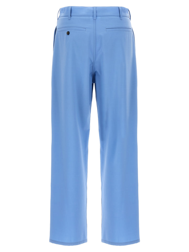 Logo Embroidery Pants Light Blue