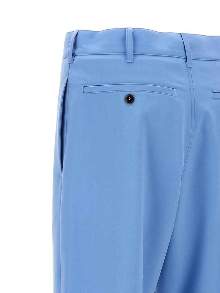 Logo Embroidery Pants Light Blue