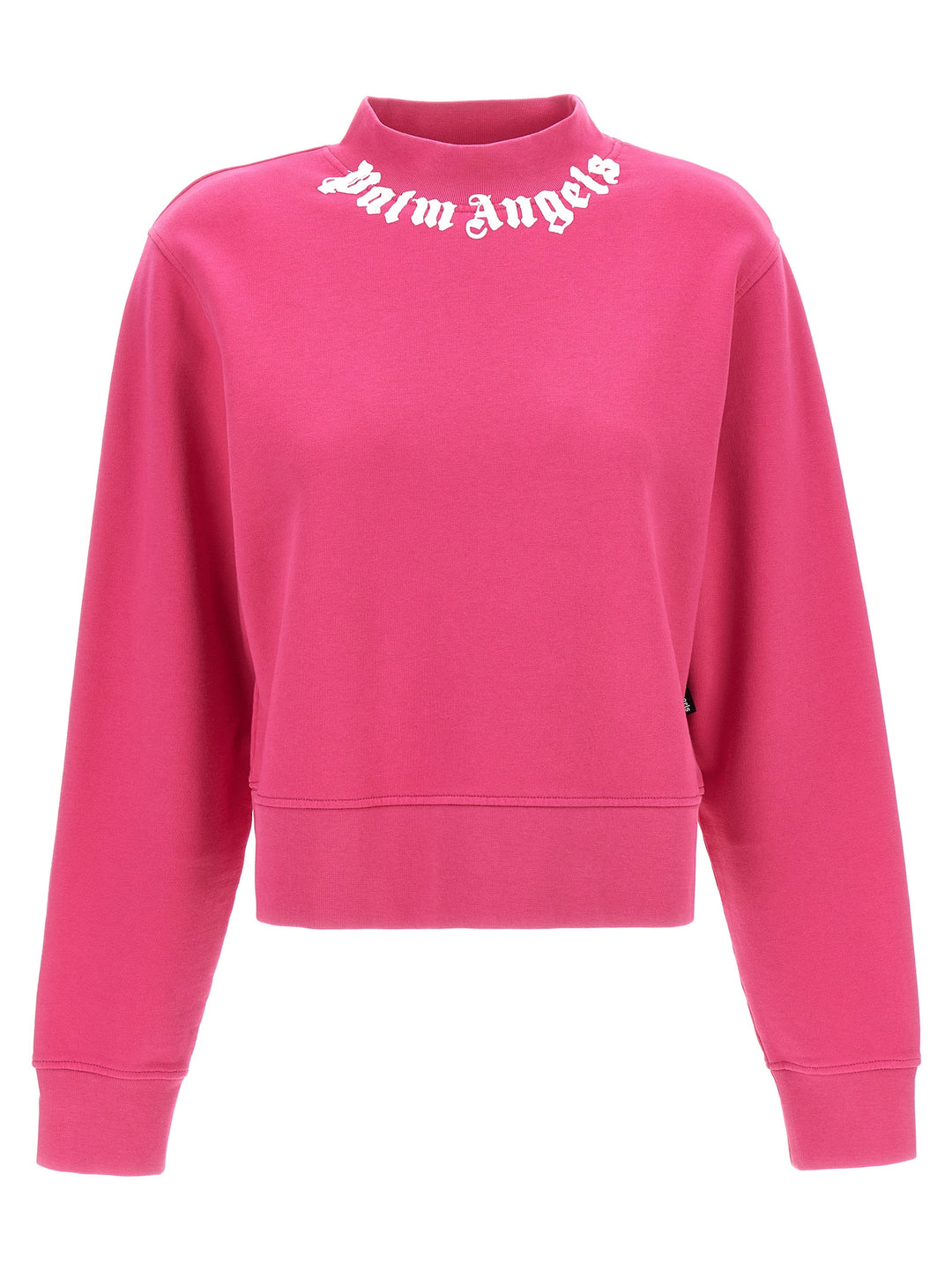 Neck Logo Sweatshirt Fuchsia