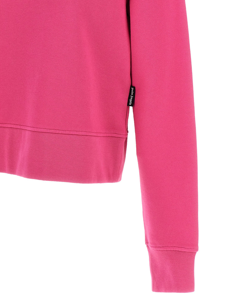 Neck Logo Sweatshirt Fuchsia