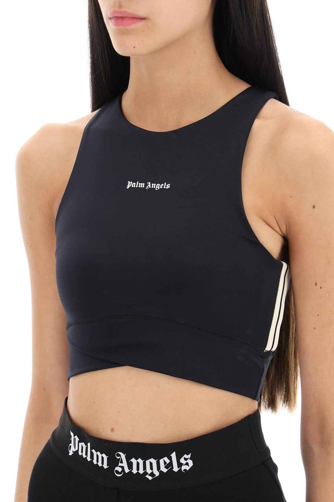 Cropped Top With Side Bands