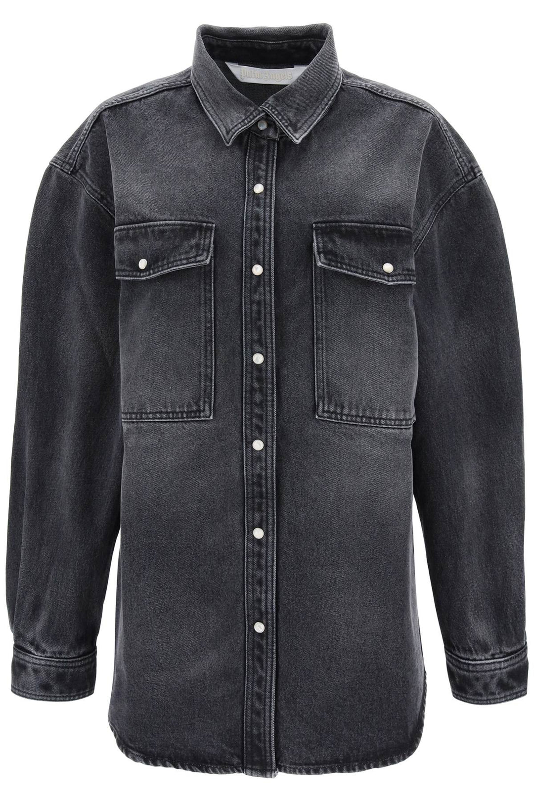 Oversized Snap Up Denim Shirt