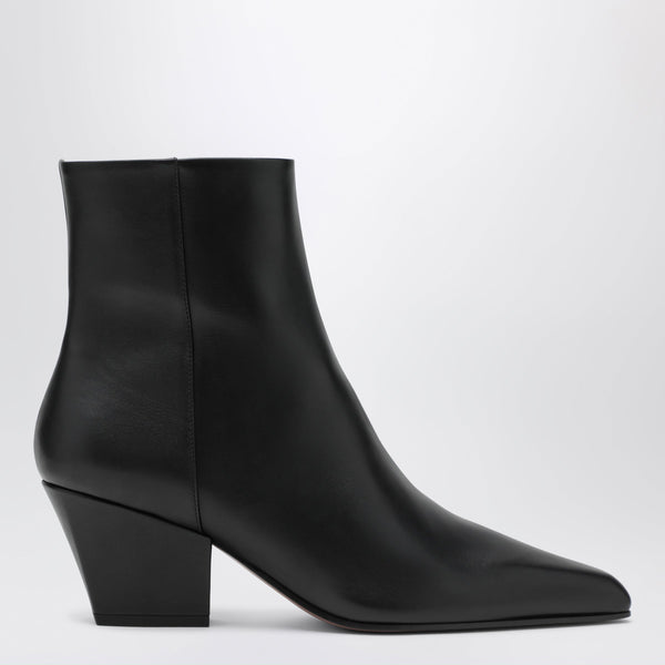 Jane Ankle Boots In Black Calfskin Leather