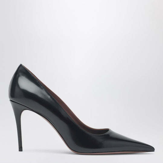 Vera 85 Black Leather Pumps
