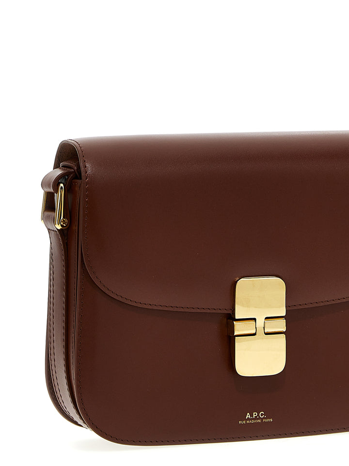 A.P.C. Grace Small Crossbody Bags - Brown | bff49a63320550660f736b2f93a7ca1b6f4e65a8