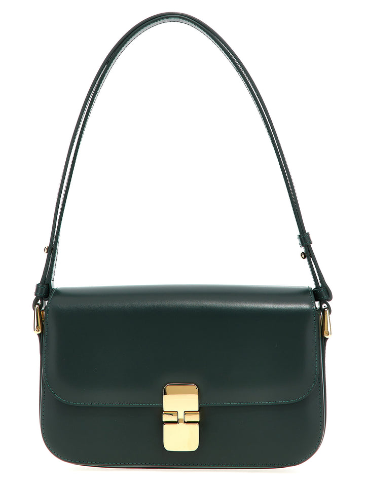 Grace Baguette Shoulder Bags Green