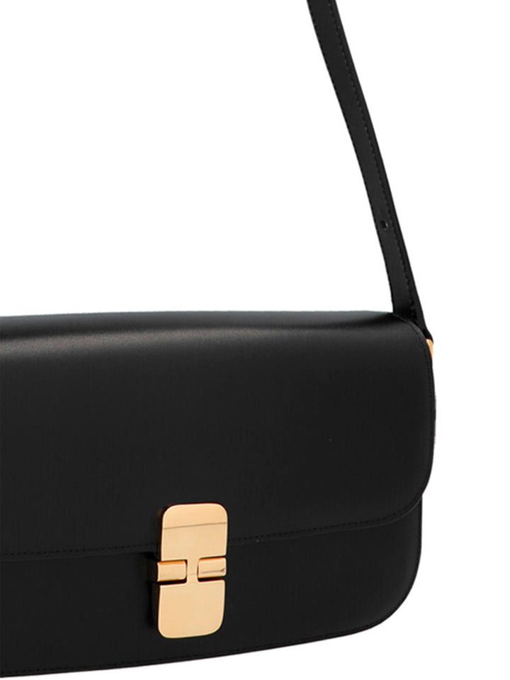 Grace Baguette Shoulder Bags Black