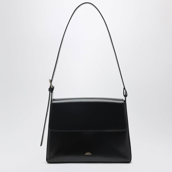 Virginie Black Leather Shoulder Bag