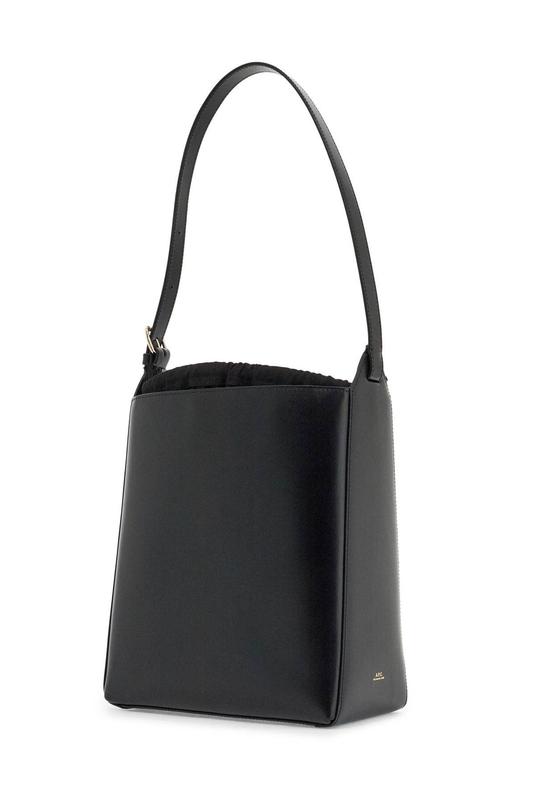 Minimalist Black Leather Crossbody Bag With Adjustable Strap