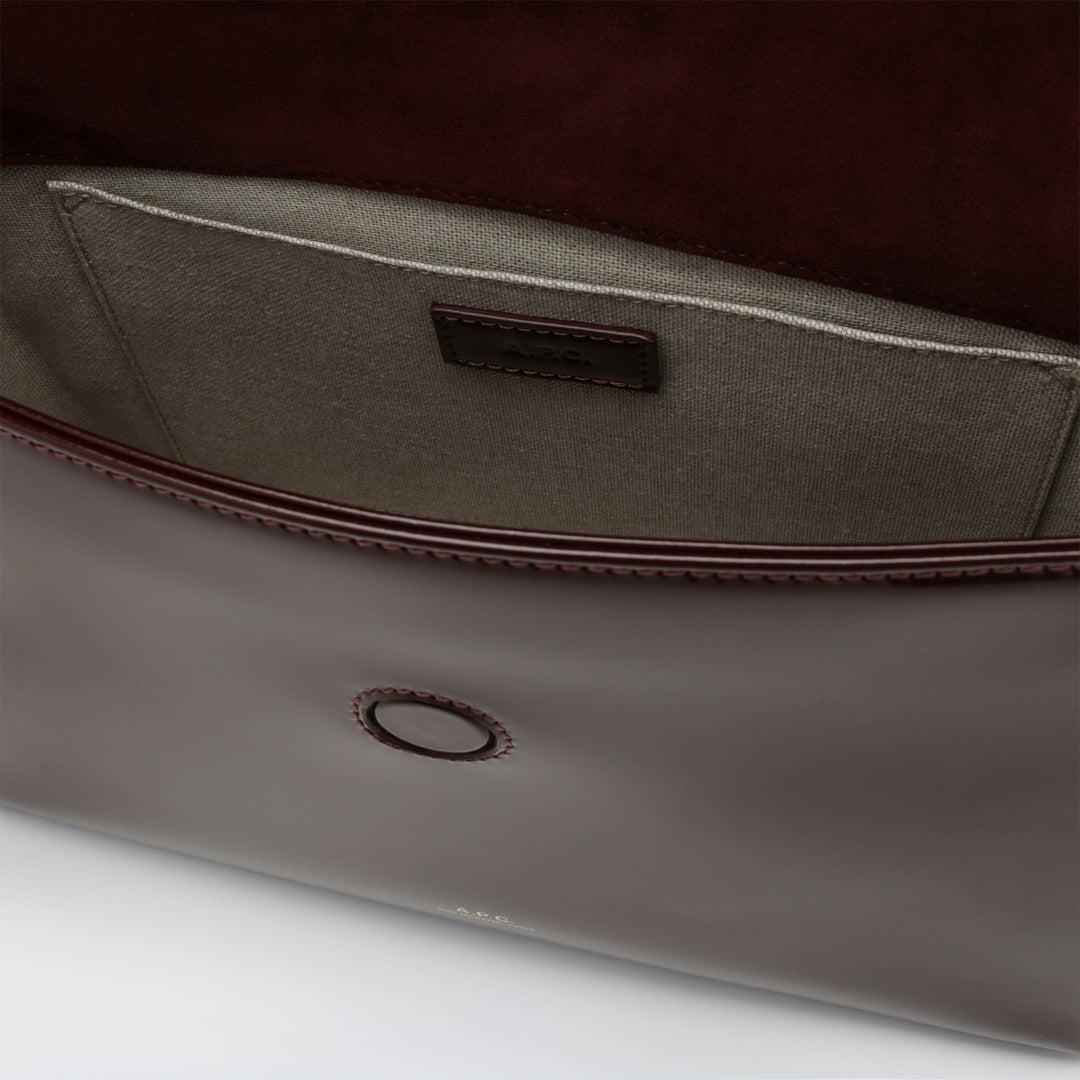 A.P.C. Virginie Burgundy Leather Bag