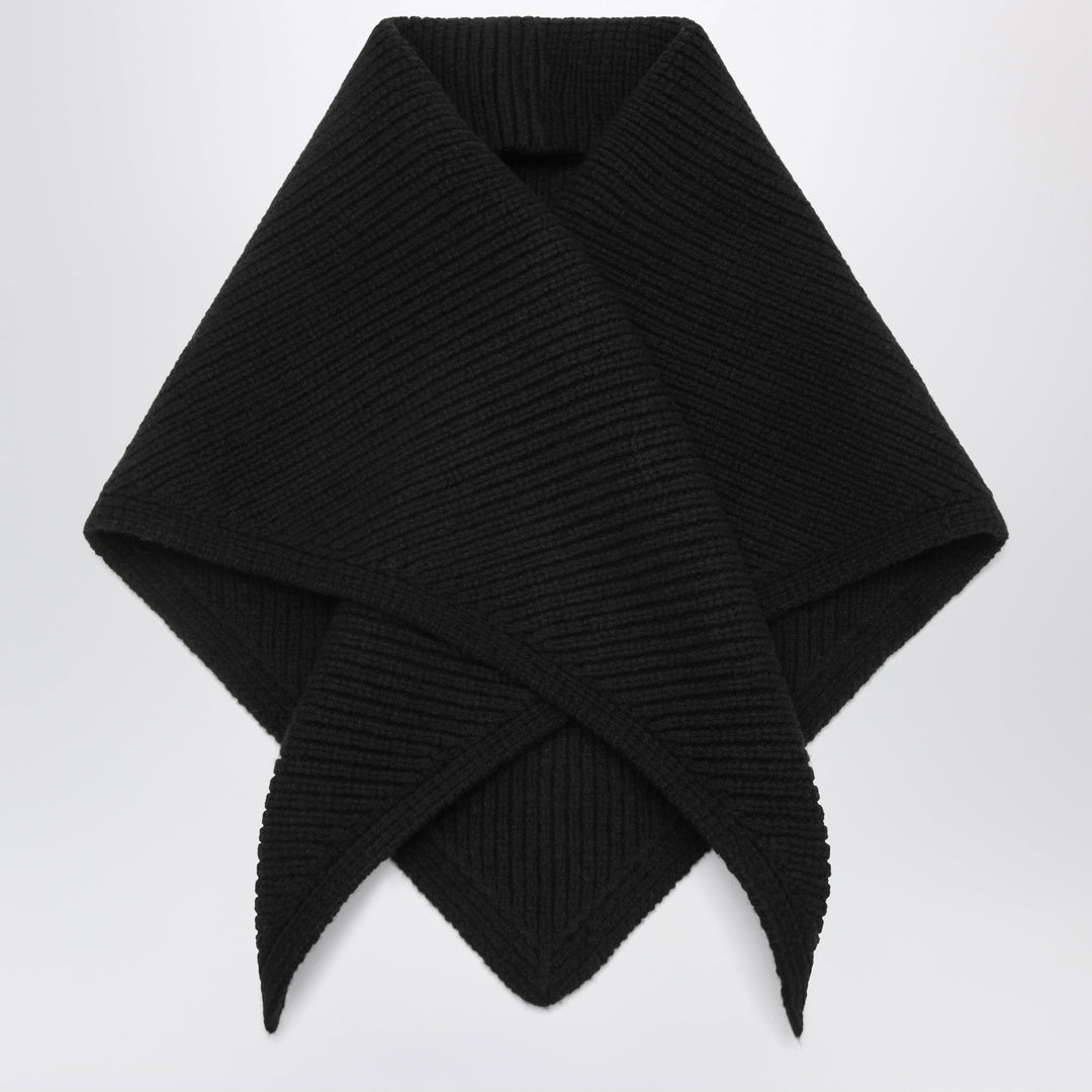 Studio Nicholson Black Pythagoras Scarf In Merino Wool